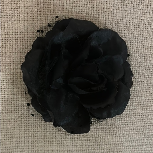 Elegant Black Rose Hair Clip / Brooch - Picture 1 of 4